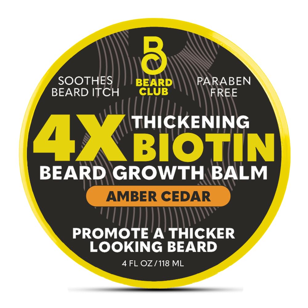 Beard Club - Beard Growth Serum with Natural Castor, Coconut and Avocado to Grow a Thicker, Fuller Beard, Fill in Patches and Stimulate Healthier Facial Hair Growth