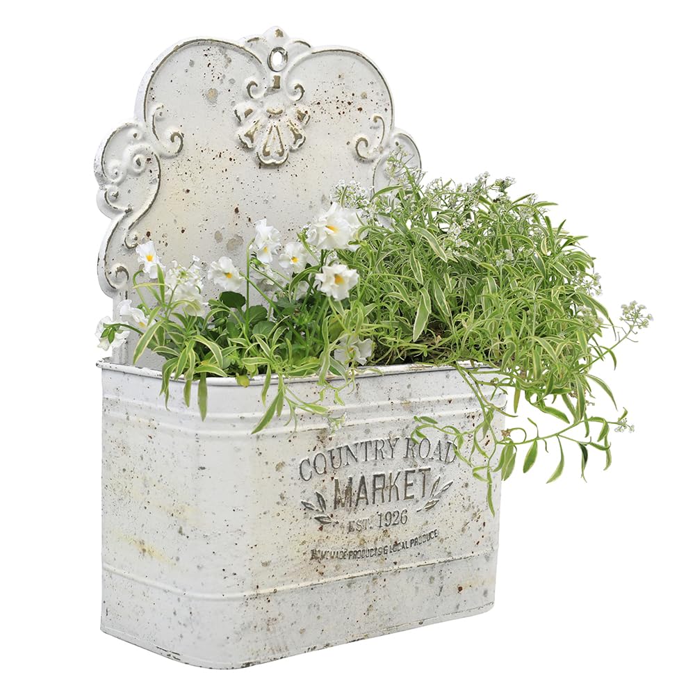 All Chic Metal Wall Planter Wall Mount Planter Wall Haning Planter Outdoor Metal Wall Planter Wall Vases for Flowers Shabby Chic Wall Decor for Rustic Farmhouse