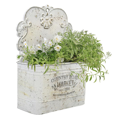 All Chic Metal Wall Planter Wall Mount Planter Wall Haning Planter Outdoor Metal Wall Planter Wall Vases for Flowers Shabby Chic Wall Decor for Rustic Farmhouse