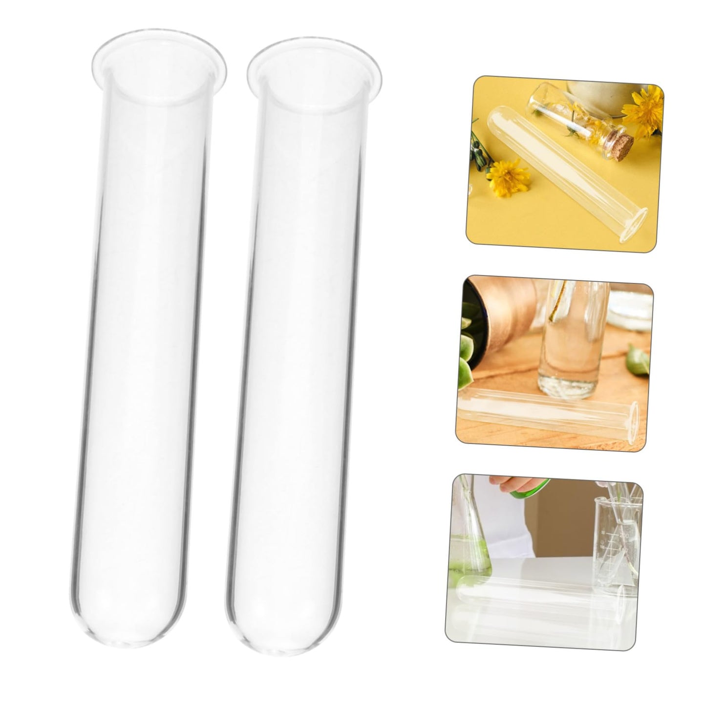 KESYOO 4pcs Floral Tubes for Water Plants Glass Test Tube Vases Hydroponic Garden Plant Cuttings Home Decor