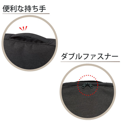 KOKUYO Pencil Case Pouch, Haco-Biz Standing Pen Pouch Bag, Foldable Stand up Pencil Holder Organizer, Large Capacity Portable Pencil Box for Office Supplies, Black x Green (KAHA-HB11D)