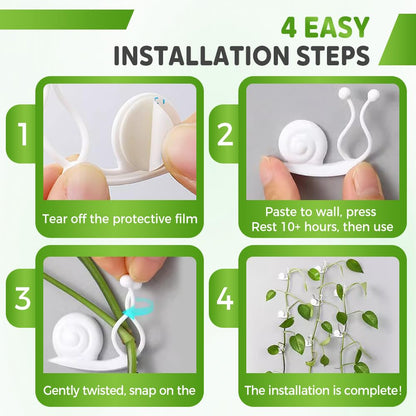 Pothos Plant Fixer, Plant Climbing Wall Fixture Clips, Vegetable Plastic Clip, Garden Self Strong Adhesive Hook, Grape Vine for Indoor Outdoor Traction Wire Invisible Clip Decoration (30, Clear)