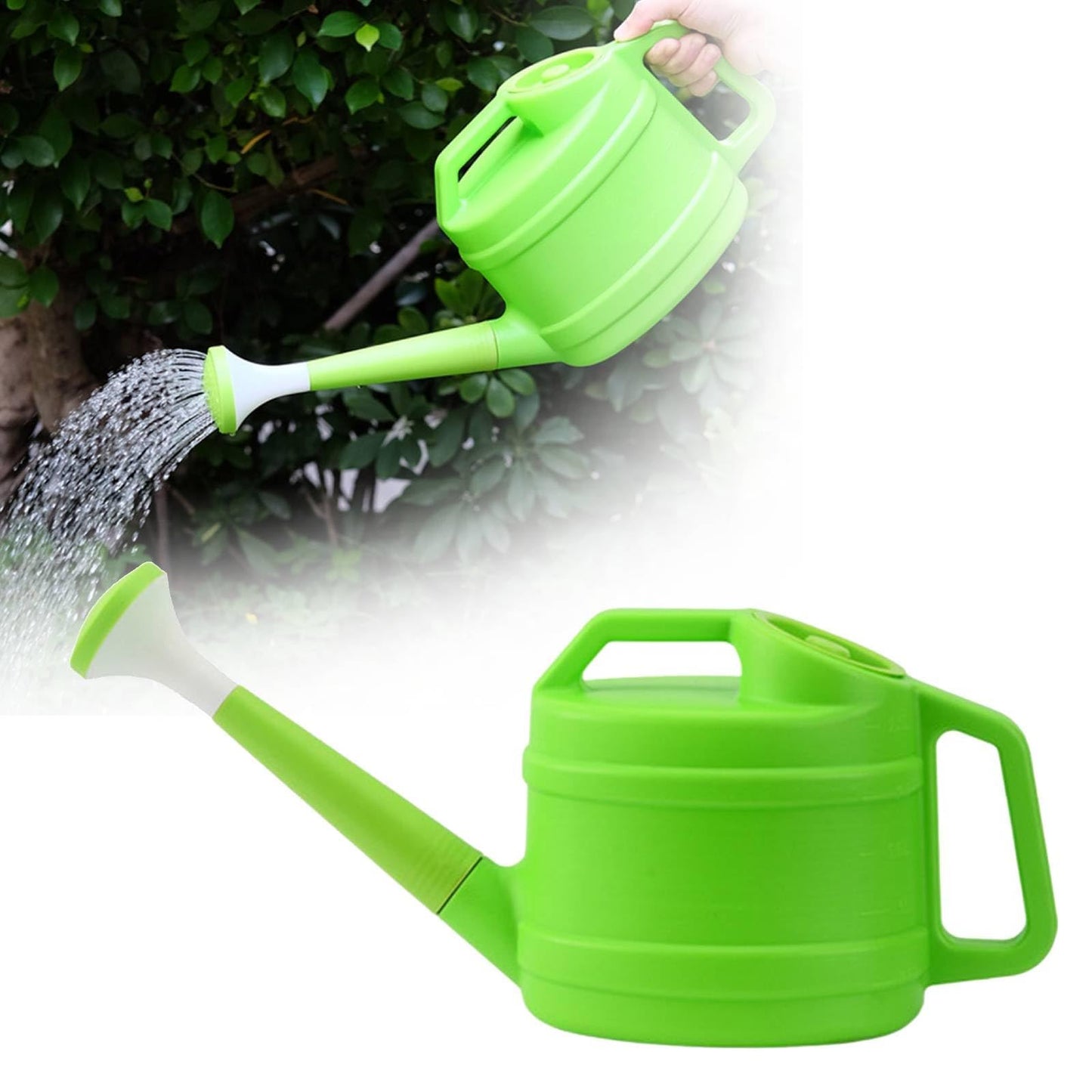 1 Gallon Watering Can, 3.75 Liters, Plastic 𝐖𝐚𝐭𝐞𝐫𝐢𝐧𝐠 𝐂𝐚𝐧 for Outdoor Plants with Removable Long Spout, Large Plastic Watering Can for Indoor Outdoor Garden Flowers Plants (Green)