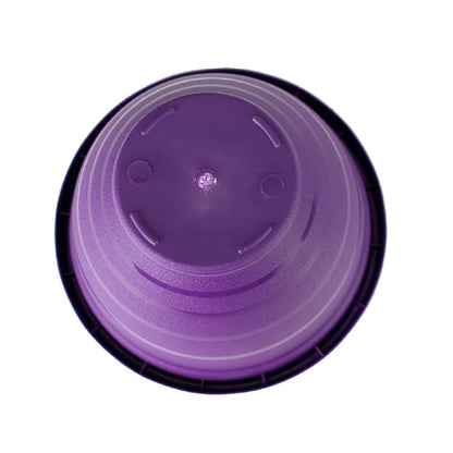 The HC Companies Rings Flower Planter - Self Watering Plant Pots for Herbs & More - Round Lightweight Outdoor & Indoor Planter (8" Purple, Pack of 2)