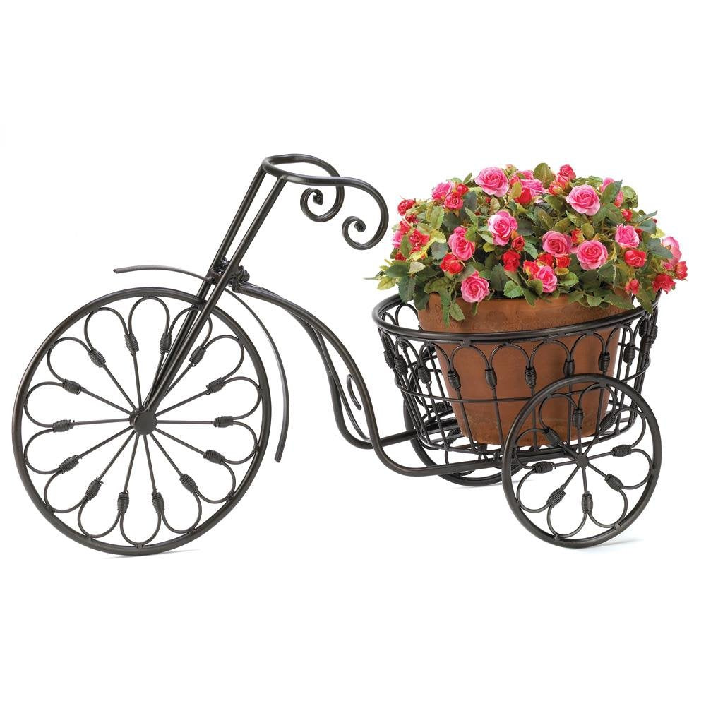 WROUGHT IRON Tricycle PLANT STAND Bicycle PLANTER POT