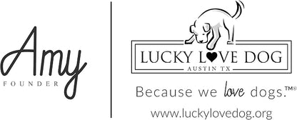 Lucky Love Dog Martingale Dog Collar - Adjustable, No-Slip, Comfortable, Durable, Soft Webbing & Stylish Patterned Collar for Male and Female Dogs Ideal for Training & Walking - Carriebelle, Medium