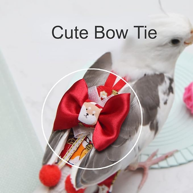 Bird Flight Suits Diapers, Parrot Flight Suits Diapers for Monk Parakeets, Cockatiels Flight Suits, Parrot Clothes, Bird Training Nappy Suit Liners Clothes (M, Orange)