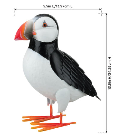 Regal Art & Gift Metal Garden Décor - Decorative Handcrafted Yard Art, Statue & Garden Sculpture for Lawn, Patio & Outdoor/Indoor Display - Puffin