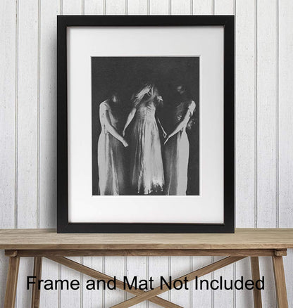 Witch Decor - Wicca Wall Decor - Pagan Gifts - Paganism - Witches Coven - Witchcraft Wiccan Supplies - Gothic Wall Art Poster - Scary Creepy Goth Room Picture - Satanic Black Magic
