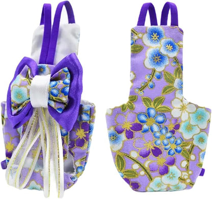 Bird Flight Suits Diapers, Parrot Flight Suits Diapers for Monk Parakeets, Cockatiels Flight Suits, Parrot Clothes, Bird Training Nappy Suit Liners Clothes (M, Purple-B)