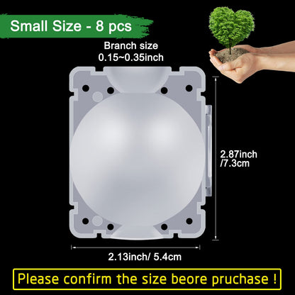 Supking 8 Pcs Air Layering Pods Plant Rooting Grow Propagation Ball Small Transparent Assisted Cutting Rooting Grafting Device Root Box for Plants