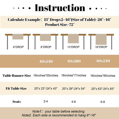 YATOJUZI Orange Table Runner Seasonal Autumn Kitchen Dining Coffee Table Decoration 95 Inches Long Waterproof Farmhouse Rustic Table Runner Halloween Home Wedding Party Decor 16x95Inch