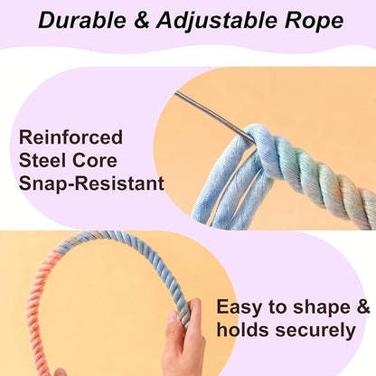 31.5" Bendable Bird Perch Cotton Rope Bird Toy Twistable Ladder Swing Chewable Gym for Parakeets Cockatiels Conures Lovebirds