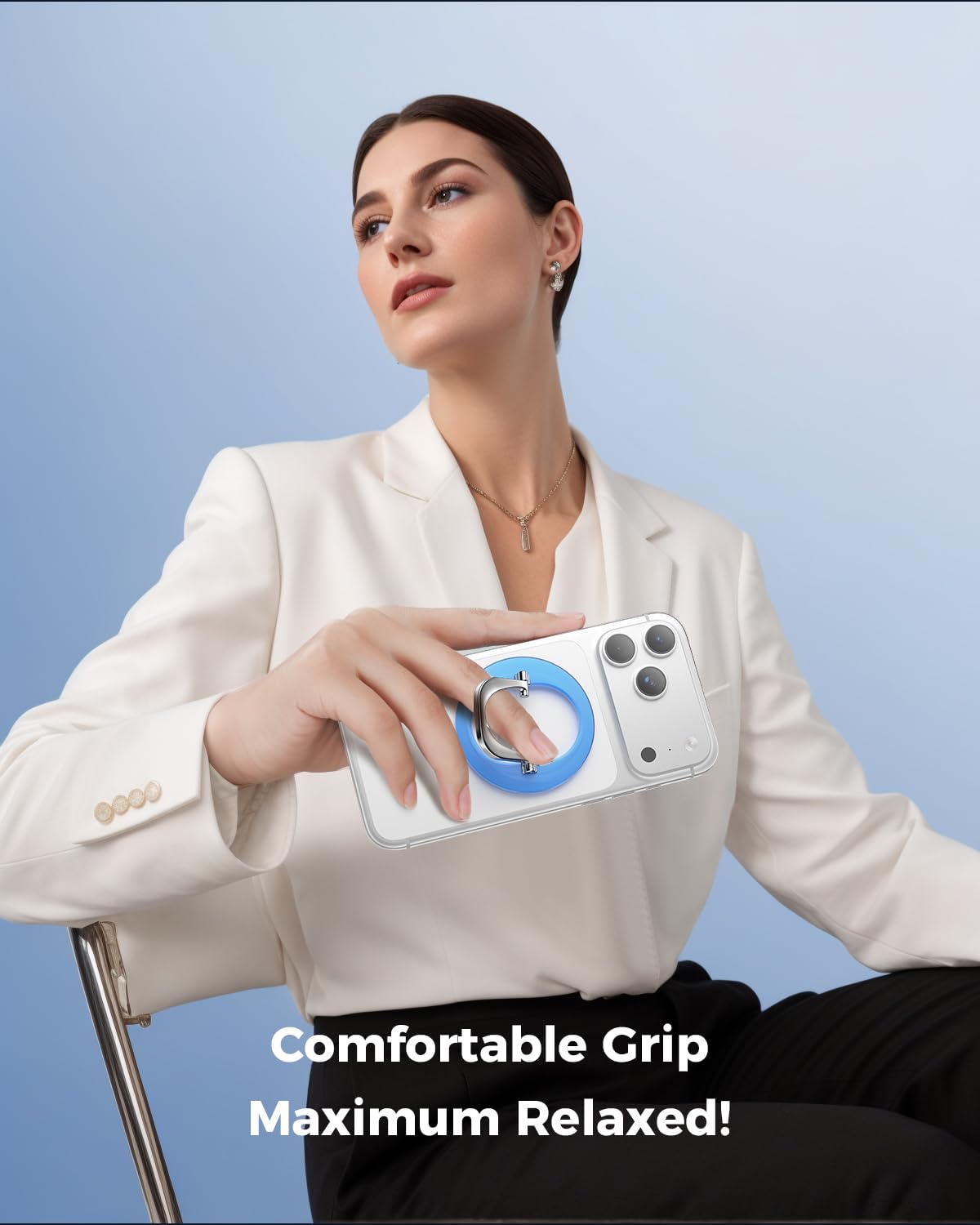SUPERONE for MagSafe Phone Grip, Adjustable Magnetic Phone Ring Holder Removable Finger Phone Ring Kickstand Compatible with MagSafe Accessories Only for iPhone 17 & 16 & 15 & 14 & 13 & 12 Series