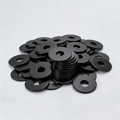 Bykonh #10 x 3/4" (80 PCS) Black Fender Washers, 304 Stainless Steel Flat Washers for Machinery & Automotive Repair