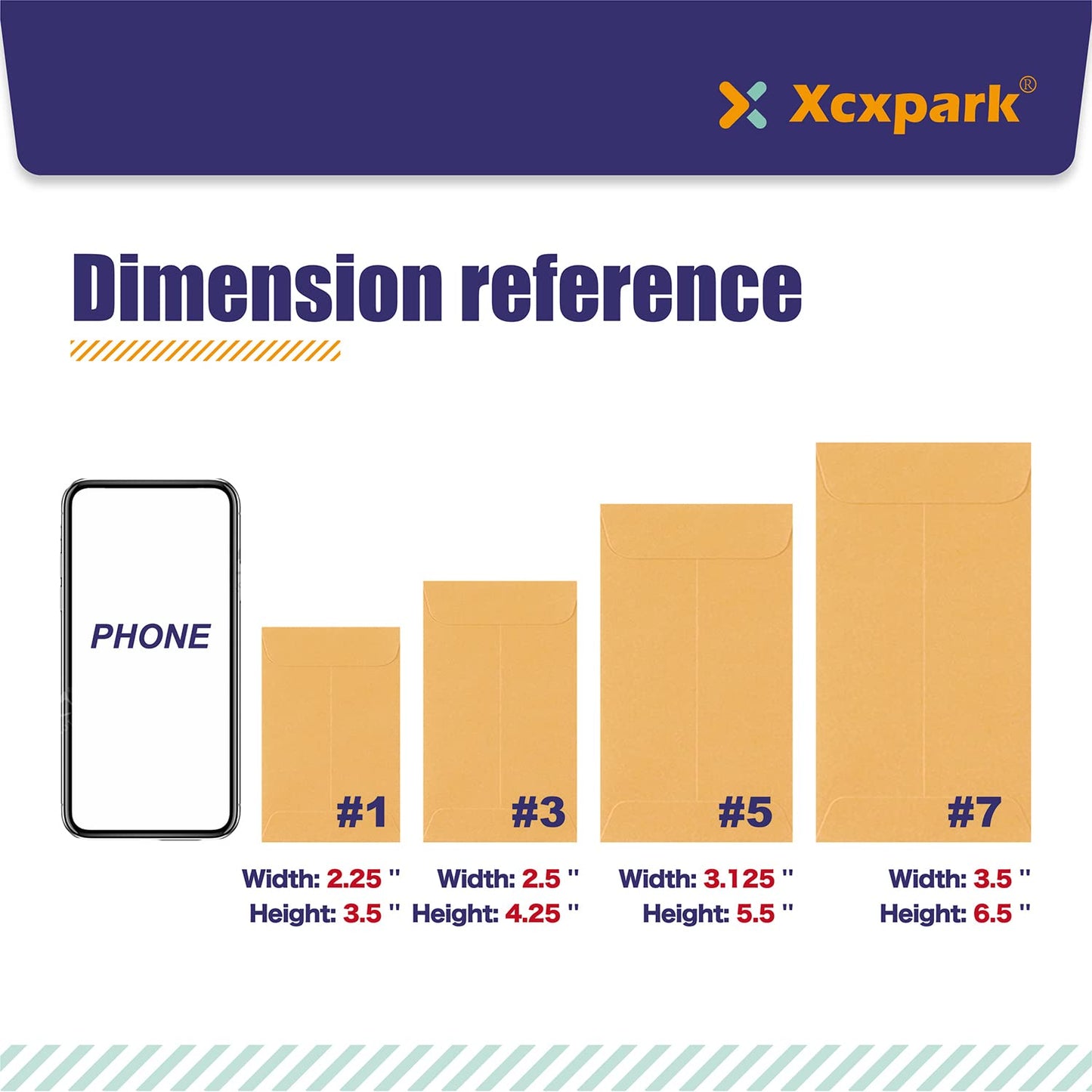 Xxcxpark 500 PCS #5 Coin Envelopes, 3.125 x 5.5 inches Brown Kraft Envelopes Classic Small Parts Envelopes with Self Adhesive Gummed Flap for Coins, Cash, Credit Cards, Seeds