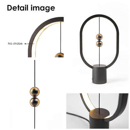 Allocacoc Heng Balance lamp, DesignNest, Switch on in mid-air, USB Powered LED Table LED lamp, Magnetic Desk Light, Warm Eye-Care, Contemporary, Office, Home, Decor, Gift (Mini Dark Grey)