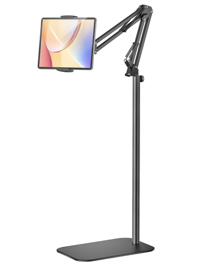 Tablet Floor Stand, 360-Degree Rotatable Metal Tablet Holder Stand, Adjustable Height and Angle iPad Stand,Universal Tablet Holder for iPad/Phone/Kindle/Tabs/E-Readers and all 4.7~12.9” Screen Devices