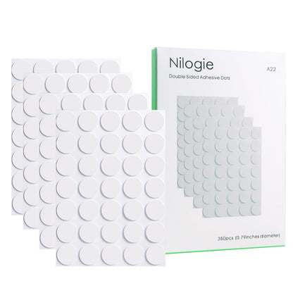 350 Pcs (0.79 Inch Diameter) 20mm Double Sided Adhesive Glue Round Dots Stickers Removable Clear Sticky Tack Putty Waterproof for Balloon, Crafts, Art Decoration