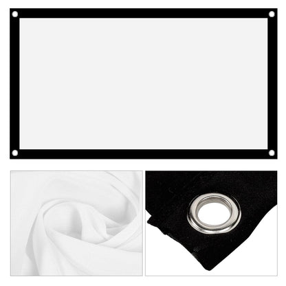 Portable Projector Screen, Foldable Non Crease White Polyester, Front Back Projection, Outdoor Camping Movie (60inch)