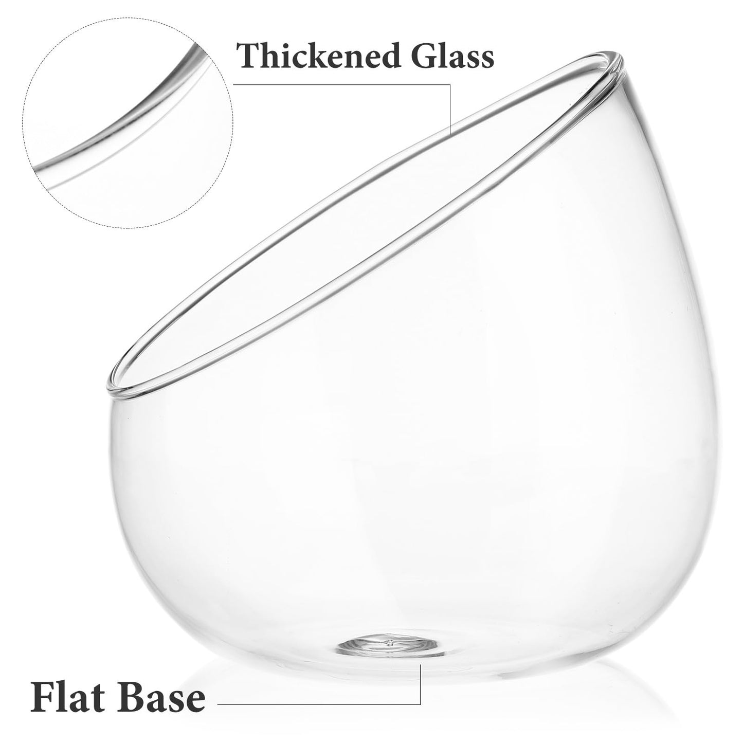 Yardwe Micro Landscape Ecological Bottle 4.72 Inch Clear Glass Vase Terrarium Jar for Succulents Moss Air Plants Home Decor Indoor Gardening Ornament