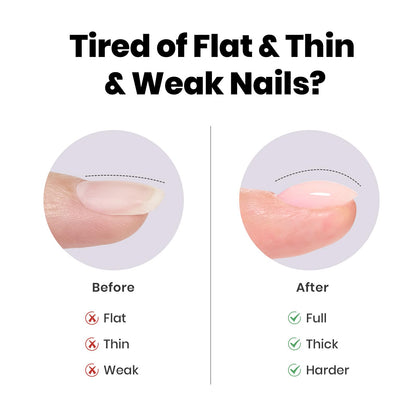Beetles Builder Gel for Nails-3 Colors 9 in 1 Nail Extension Sculpting Building Clear Nude Pink Hard Gel Kit with Base Top Coat for Pros Women,UV & LED Lamp Cured Needed