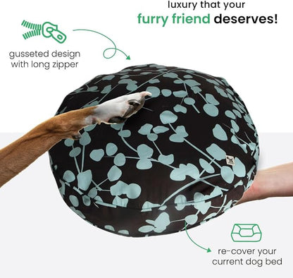 Molly Mutt Petite Dog Duvet Cover - Round - Your Hand in Mine Print - Measures 20’’ x 4’’ - 100% Cotton - Durable - Breathable - Sustainable - Machine Washable Dog Bed Cover - Pre-Shrunk