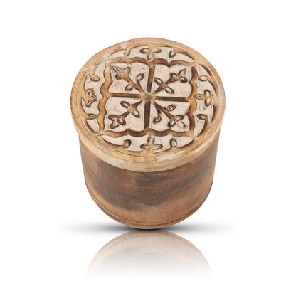 Decorative Rustic Wooden Sugar Bowl With Lid Wide Mouth Candy Treat Jar Spice Jar Holder Condiment Nuts Serving Bowl Pot Salt Spice Herb Loose Leaf Tea Storage Container Novelty Home & Kitchen