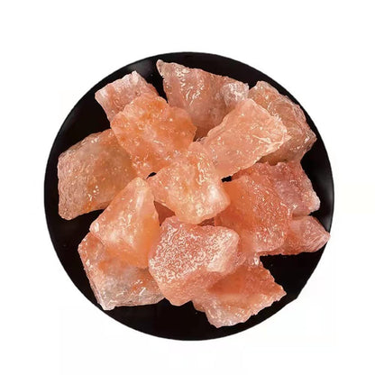 RCSTONE Himalayan Pink Crystal Salt Stones, 1.18 to 1.97 Inches, 0.22 Pounds for Salt Lamp, Bowl, and Decorations M33, Orange