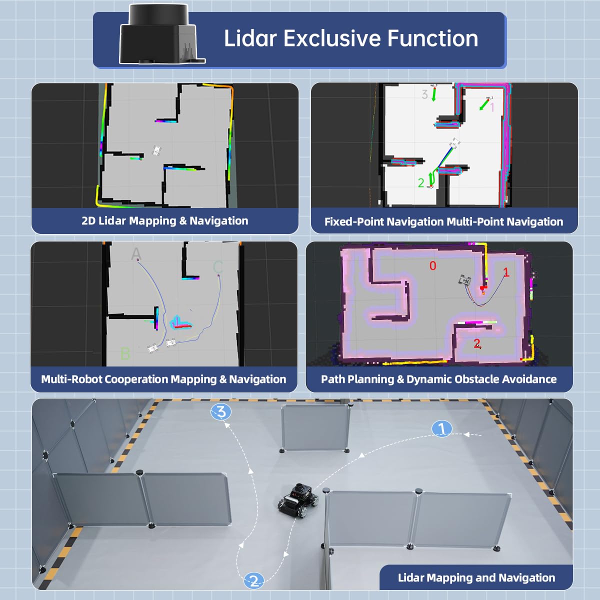 HIWONDER Robot Car with ChatGPT Large AI Models, 3D Depth Camera Mecanum-Wheel Chassis ROS2-HUMBLE Lidar SLAM Mapping Navigation Autonomous Driving, MentorPi M1 Standard Kit with Raspberry Pi5 4GB
