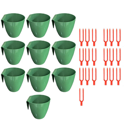 Strawberry Propagation Cups with Runner Forks Breathable Nursery Pots for Root Rot, Food Grade Greenhouse Seedling Cups for Balcony and Garden