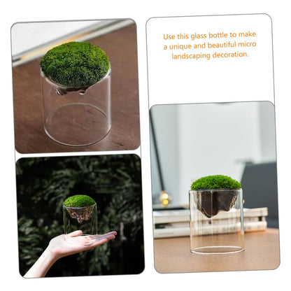 BESPORTBLE DIY Micro Landscape Glass Bottles 2 Pack Moss Plant Terrariums Elegant Decor for Home