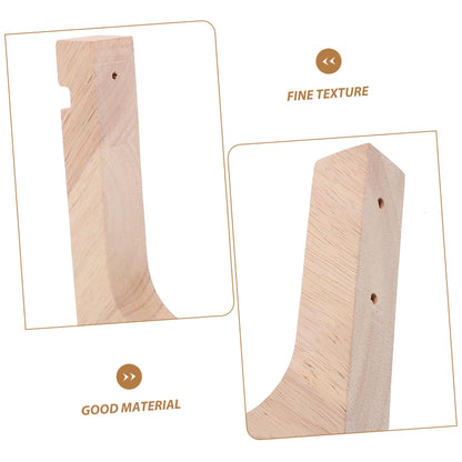 jojofuny 2pcs Wood Plant Wall Hooks Heavy Duty Hanging Plant Hangers for Indoor Outdoor Garden Planter Hooks with Natural Wood Finish
