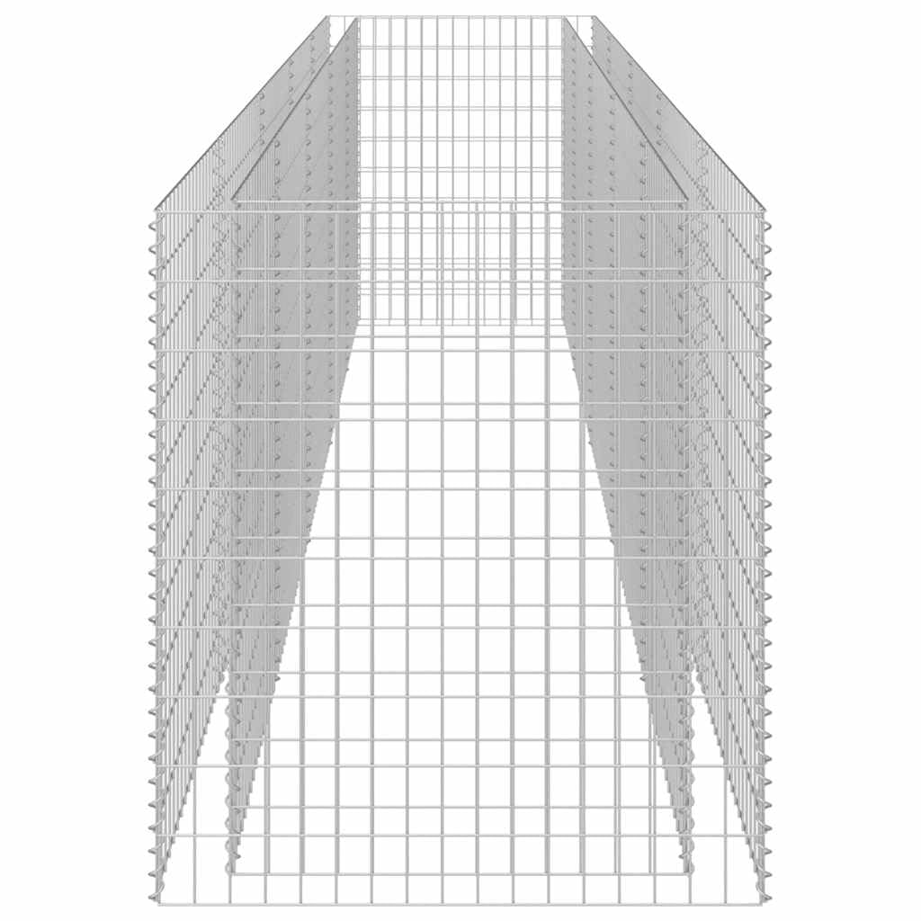 SKM Gabion Raised Bed Silver Galvanized Steel,Silver (Weight 112.66KG)