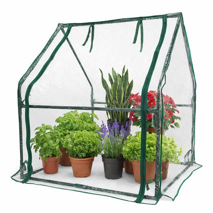 Gardzen Mini Greenhouse Heavy Duty Portable Green House, Zipper Clear Tent Small Greenhouse for Indoor Outdoor Plants 36.2”(L) x36.2”(W) x42.5”(H)