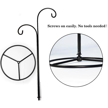 Ornament Display Stand Tall, 2 Pack Gift Ornament Holder with Hook Hanger for Christmas Halloween Decoration, Glass Witch Ball,Home Party Wedding Decor