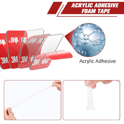 3M Double Sided Adhesive Dots Heavy Duty VHB 2" Diameter 0.02in Thick 40 PCS Clear 4905 Round Sticky Mounting Strong Adhesive Waterproof Foam Tape for Home Office Car Deco