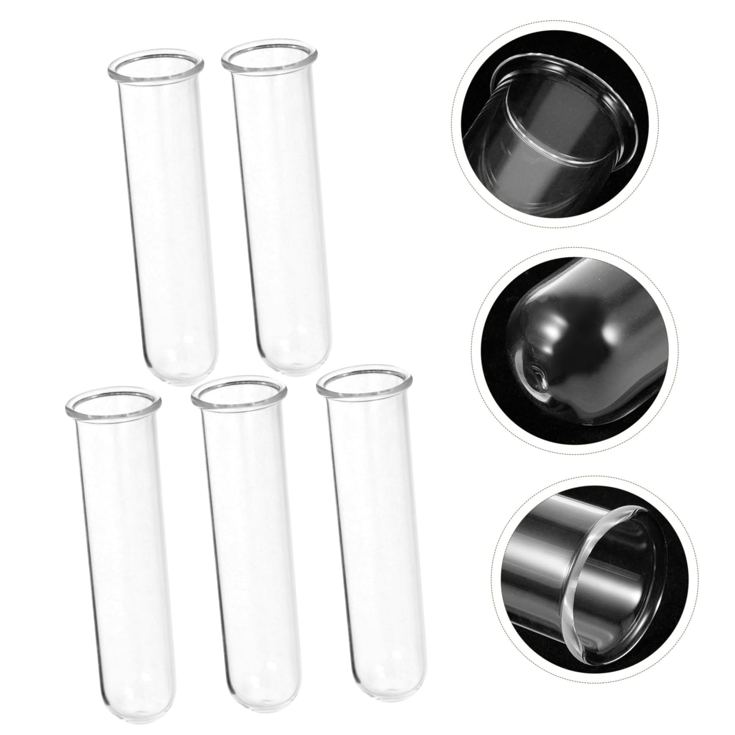 Toddmomy 5pcs Glass Test Tube Vase for Air Plants Live Houseplants Propagation Station Terrarium Plants