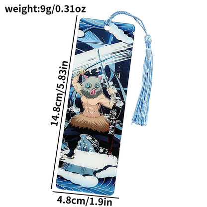 Anime Demon Kamado Acrylic Bookmark - Anime Tanjiron Zenitsu Giyuu Kyoujurou Figure Page Mark Reading Tool, Holiday Gifts for Reading Fans Book Lovers Bookworm (6pcs Style A)