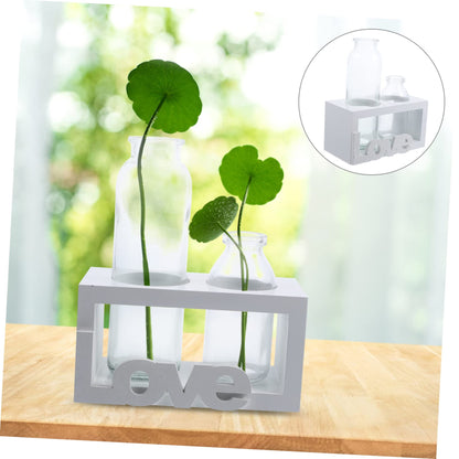 Parliky Glass Plant Vase Stand Air Plant Holder Propagating Vase Terrarium for Indoor Decor