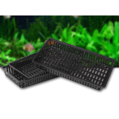 Yardwe 10-Pack Aquarium Planting Baskets Plastic Aquatic Plant Pots with Drainage Holes for Fish Tank Water Grass and Pond Plant Growth