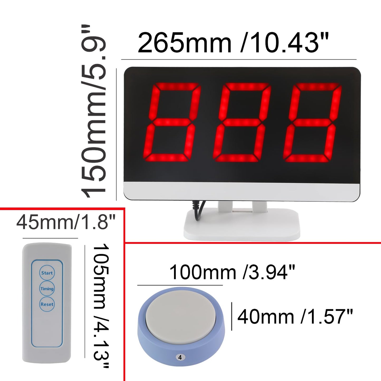 LOUKIENE Wireless Quiz Answer Game Buzzer System Gameplay 262ft for Game Show Family Game Nights Debate Contests in Companies Offices School Contest Classroom Trivia Nights (4 Buttons Set)