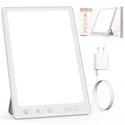 Light Lamp, Portable Full Spectrum LED Light Sunlight Personal Daylight with 3 Adjustable Color＆Stepless Brightness Levels, Timer＆Memory Function for Home Office Winter