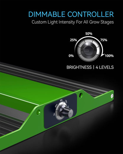 MELONFARM Grow Tent Complete Setup, 100W Full Spectrum LED Grow Light & 34"x34"x72"Grow Tent Bundle, 4" Efficient Airflow Ventilation System with Soundproof Duct Connector