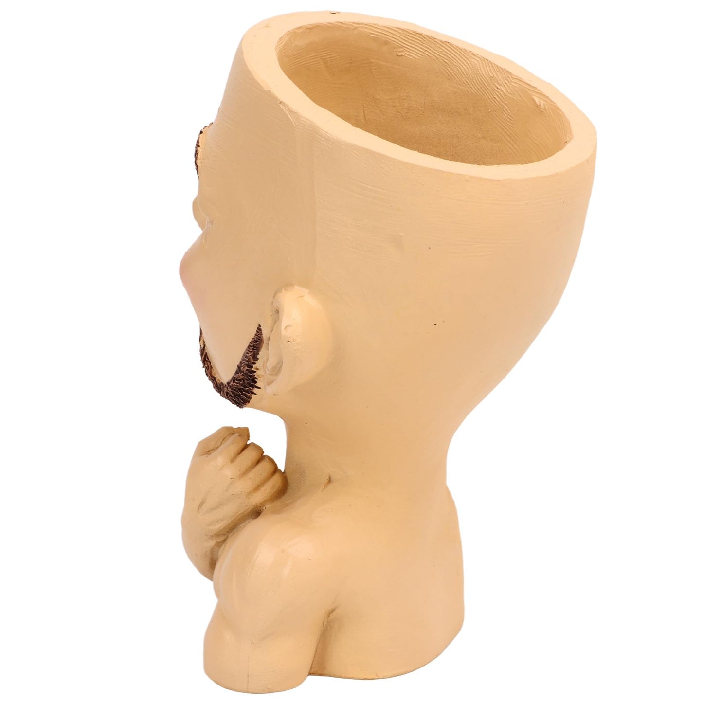 RUYANZER Face Planter Pot, Head Planter for Succulents and Small Plants, Cute Human Face Flower Pot with Drainage Hole, Resin Decorative Planter for Home Office Desk