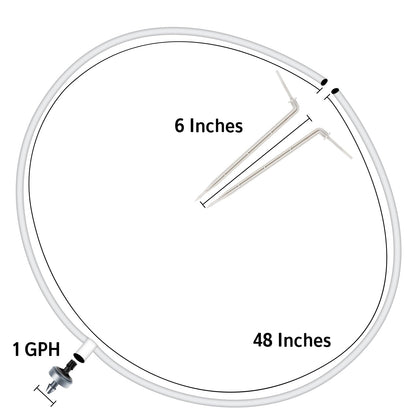 Netafim 2-Way Multi-Outlet Dripper Assembly with Angle Arrow Stakes, 1 GPH, Bundle of 10 (48 Inches)
