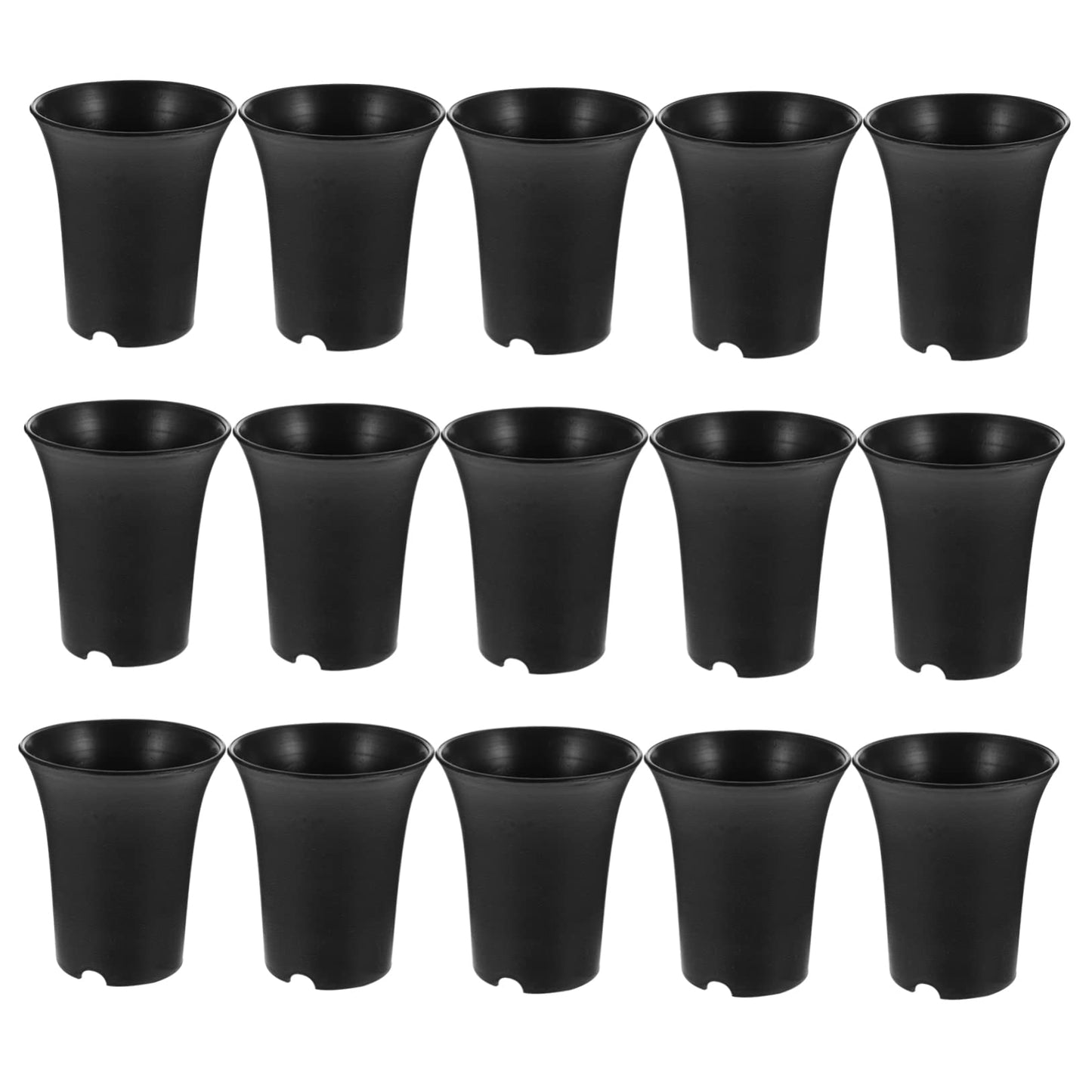 SUPVOX High Waist Plastic Flower Pots 15Pcs Small Indoor Plant Containers for Succulents and Home Decoration Practical Patio Garden Planters