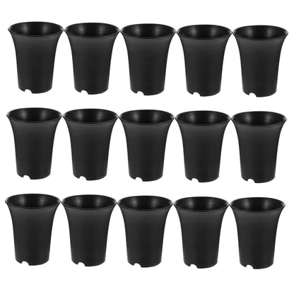 SUPVOX High Waist Plastic Flower Pots 15Pcs Small Indoor Plant Containers for Succulents and Home Decoration Practical Patio Garden Planters