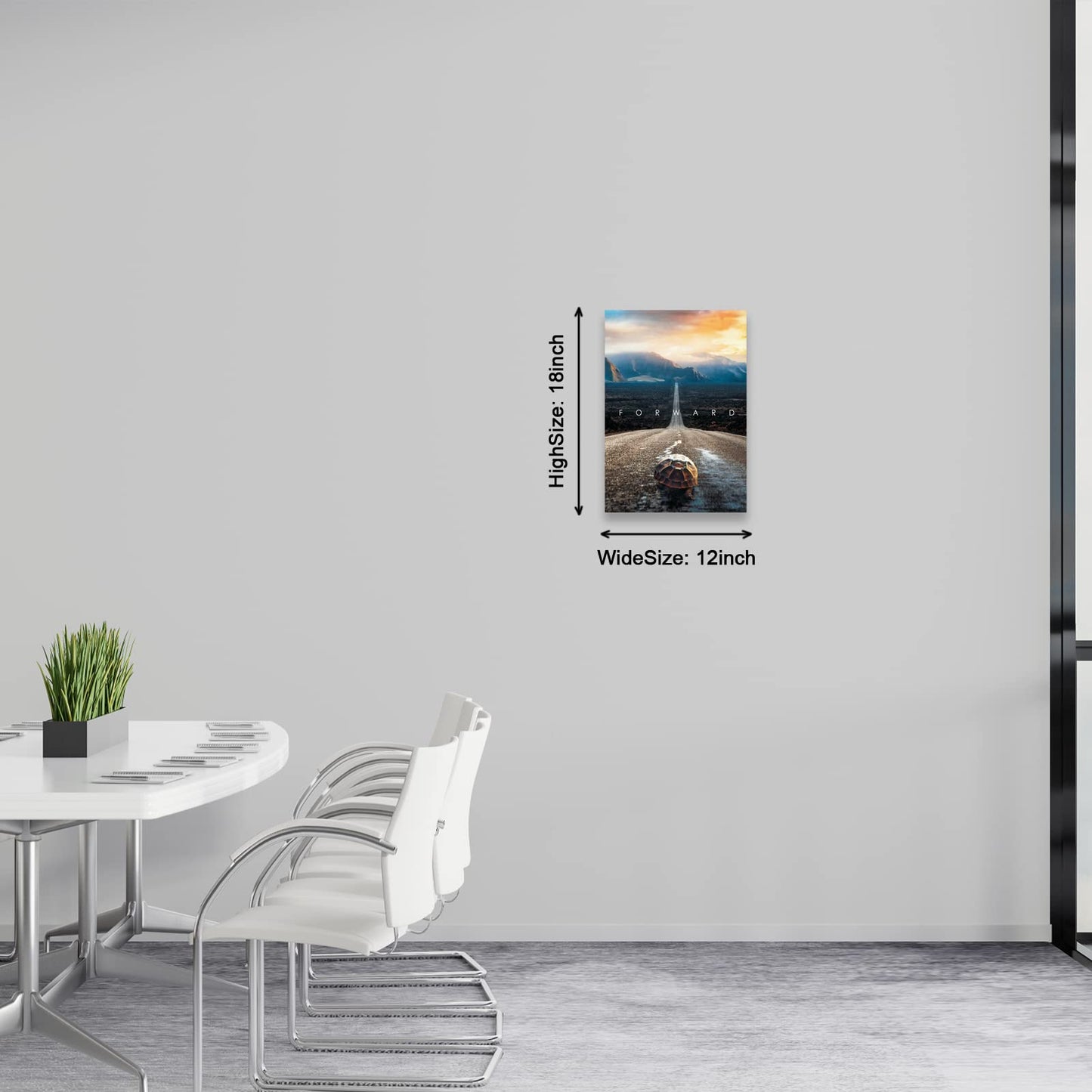 Motivational Canvas Wall Art Entrepreneur Forward Poster Print Decorations Decor for Office Living Room and Bedroom (12" W x 18" H)