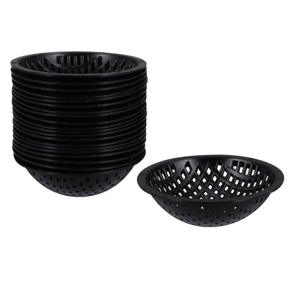 Yardwe 20 Pcs Bonsai Pot Bottom Mesh Pads, Black Plastic Drainage Screens, 2.95 Inch Round Grid Mats for Indoor and Outdoor Plant Pots, Prevent Soil Loss and Improve Air Circulation